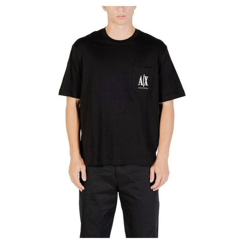 Armani Exchange Black Cotton Men's Sportswear Logo T-Shirt - Designer | Mens Edit