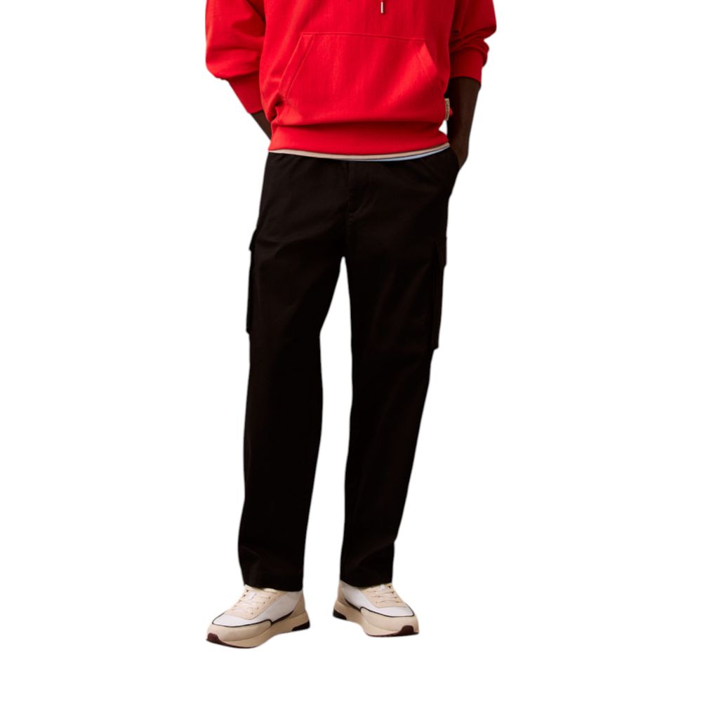 Black Cotton Cargo Pants mens luxury fashion - Mens Edit