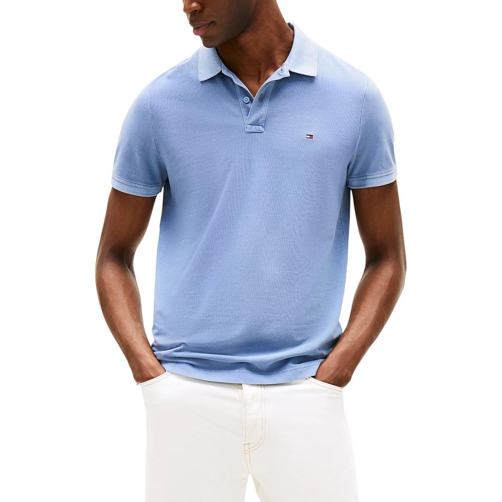 Blue Cotton Polo Shirt mens luxury fashion - Mens Edit