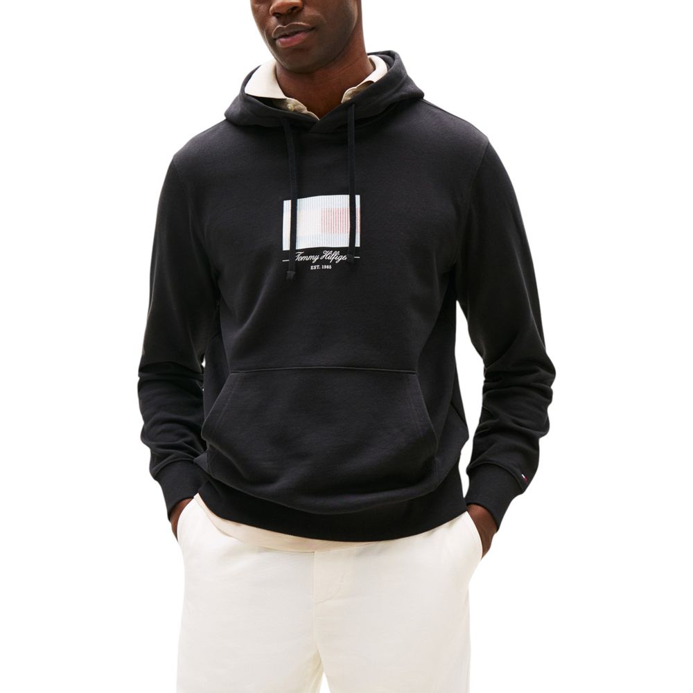 Black Recycled Cotton Hoodie mens luxury fashion - Mens Edit