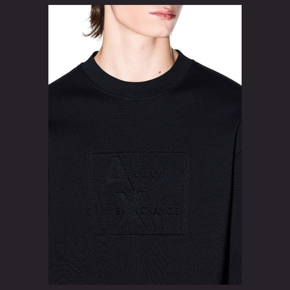 Armani Exchange Βαμβακερό Φούτερ σε Μαύρο