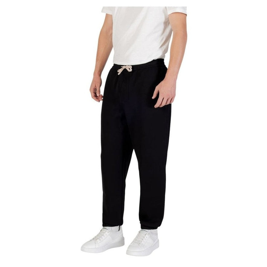 Armani Exchange Black Cotton Joggers (Workout Pants) mens luxury fashion - Mens Edit