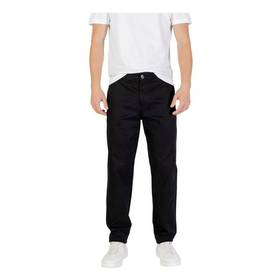 Armani Exchange Black Cotton Skinny Pants mens luxury fashion - Mens Edit