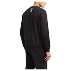 EA7 Emporio Armani Black Cotton Blend Sweatshirt