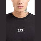 EA7 Emporio Armani Black Cotton Blend Sweatshirt