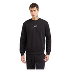 EA7 Emporio Armani Black Cotton Blend Sweatshirt