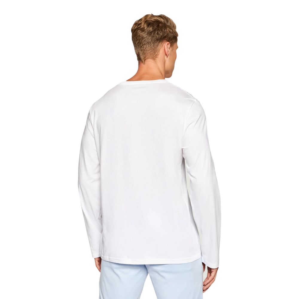 Ralph Lauren Λευκό Βαμβακερό T-Shirt με Μακριά Μανίκια