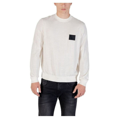 Armani Exchange White Marabou Men's Sweatshirt - Designer | Mens Edit