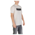 Armani Exchange Beige Cotton T-Shirt