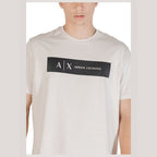 Armani Exchange Beige Cotton T-Shirt