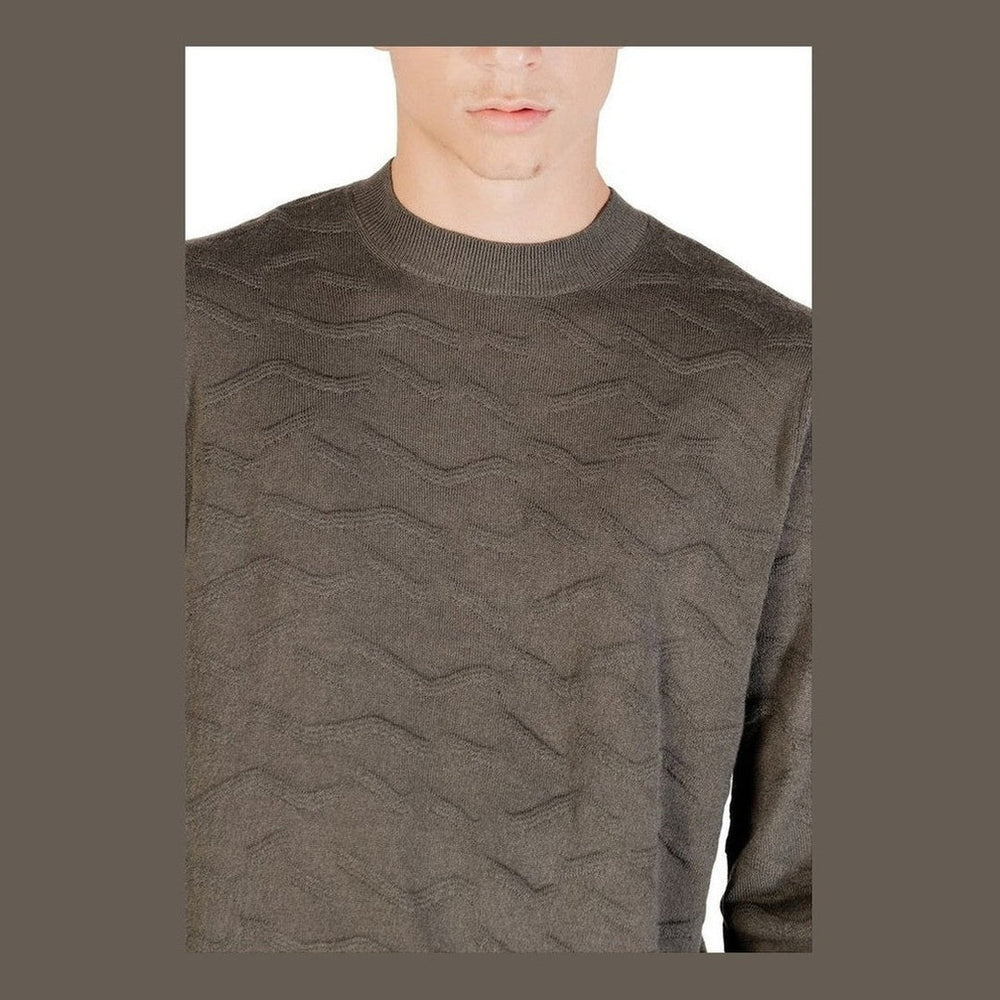Armani Exchange Wool-Blend Crewneck Sweatshirt in Green