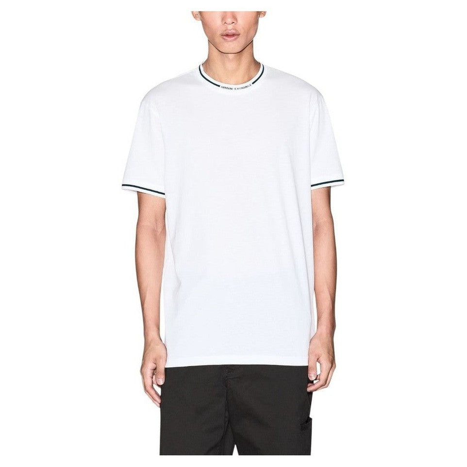 Armani Exchange White Cotton Men's T-Shirt Style 11 - Designer | Mens Edit