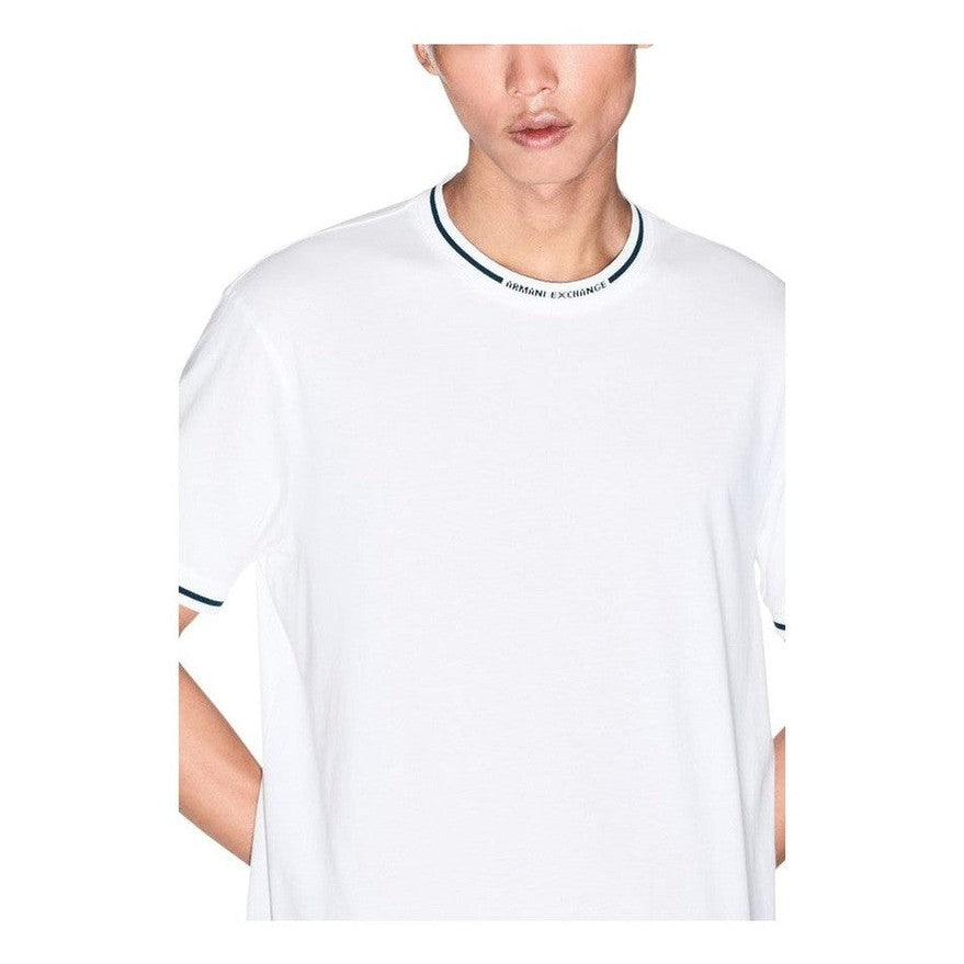 Armani Exchange White Cotton T-Shirt