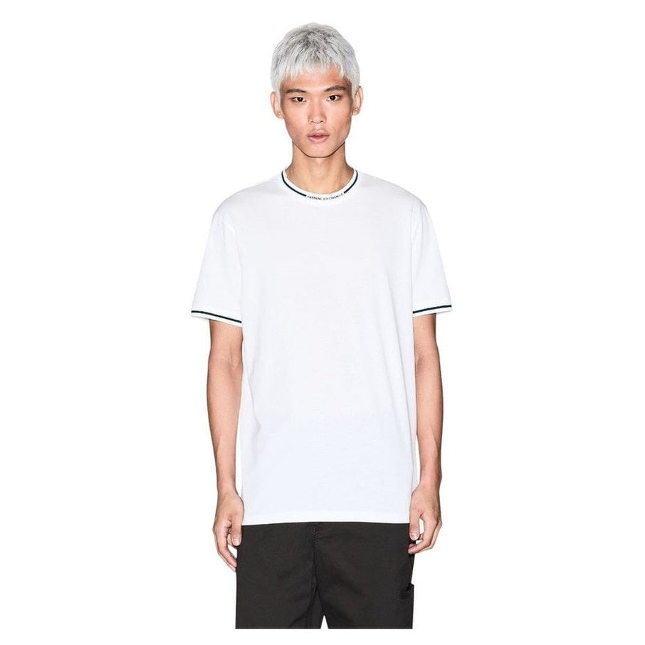 Armani Exchange White Cotton T-Shirt