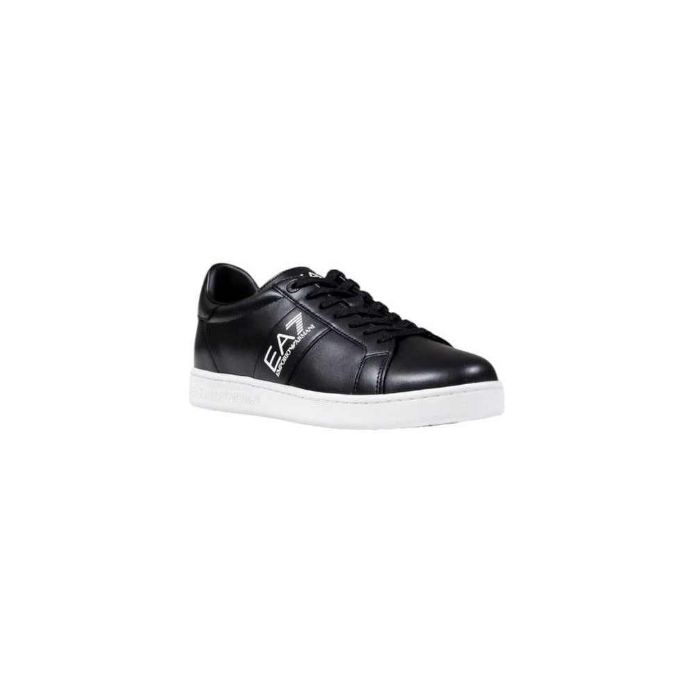 EA7 Emporio Armani Leather Sneakers in Black and White