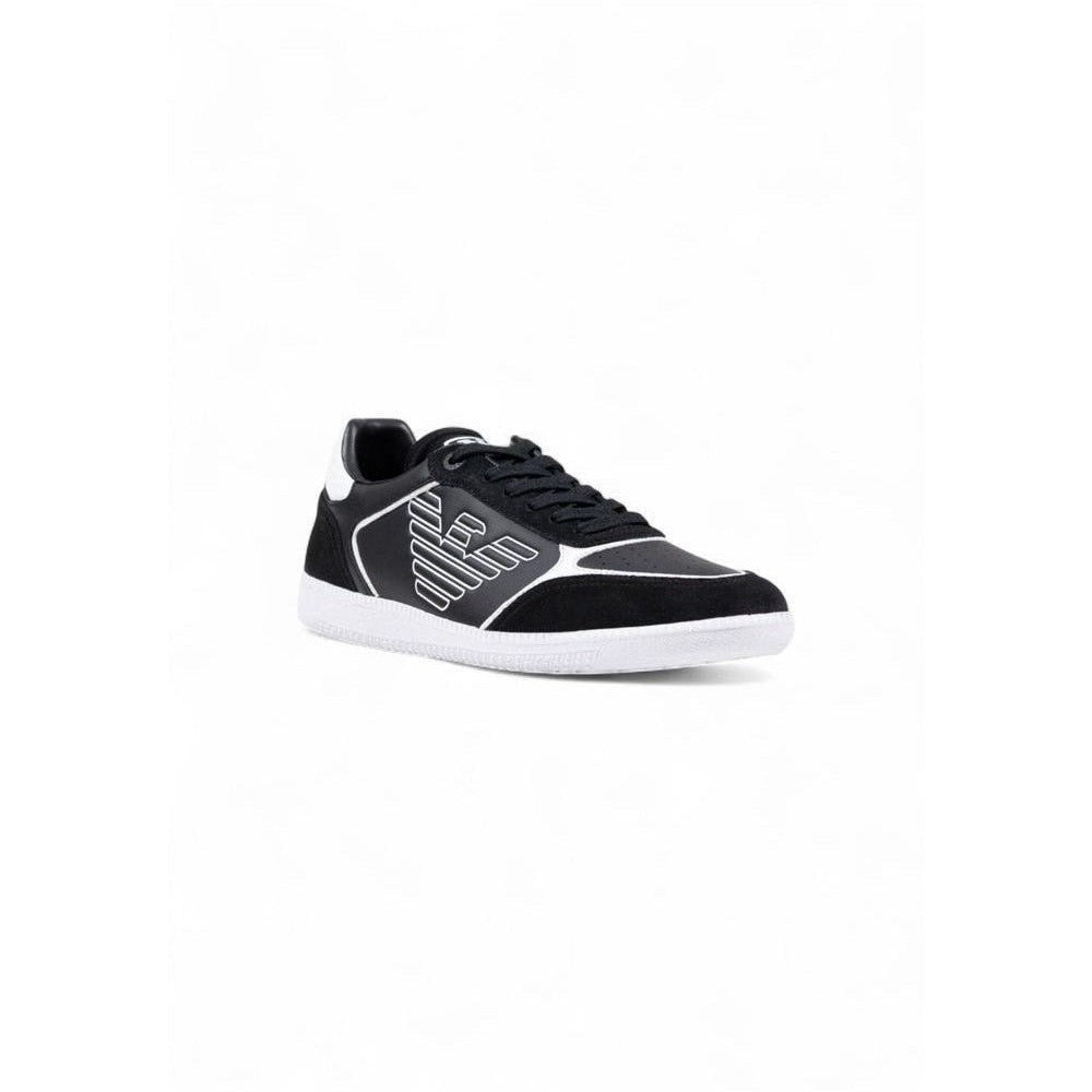 EA7 Emporio Armani Δερμάτινα Sneakers σε Μαύρο και Λευκό