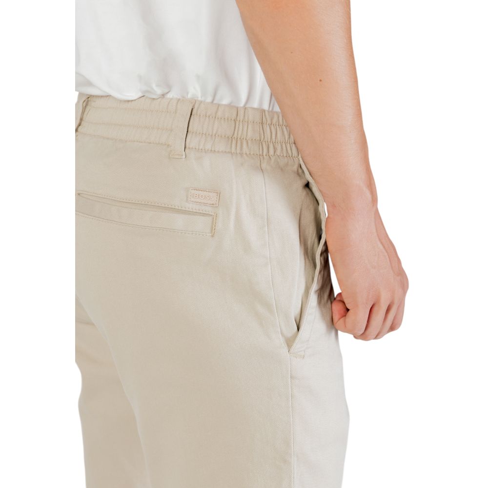 Hugo Boss Polyester Casual Trousers in Beige