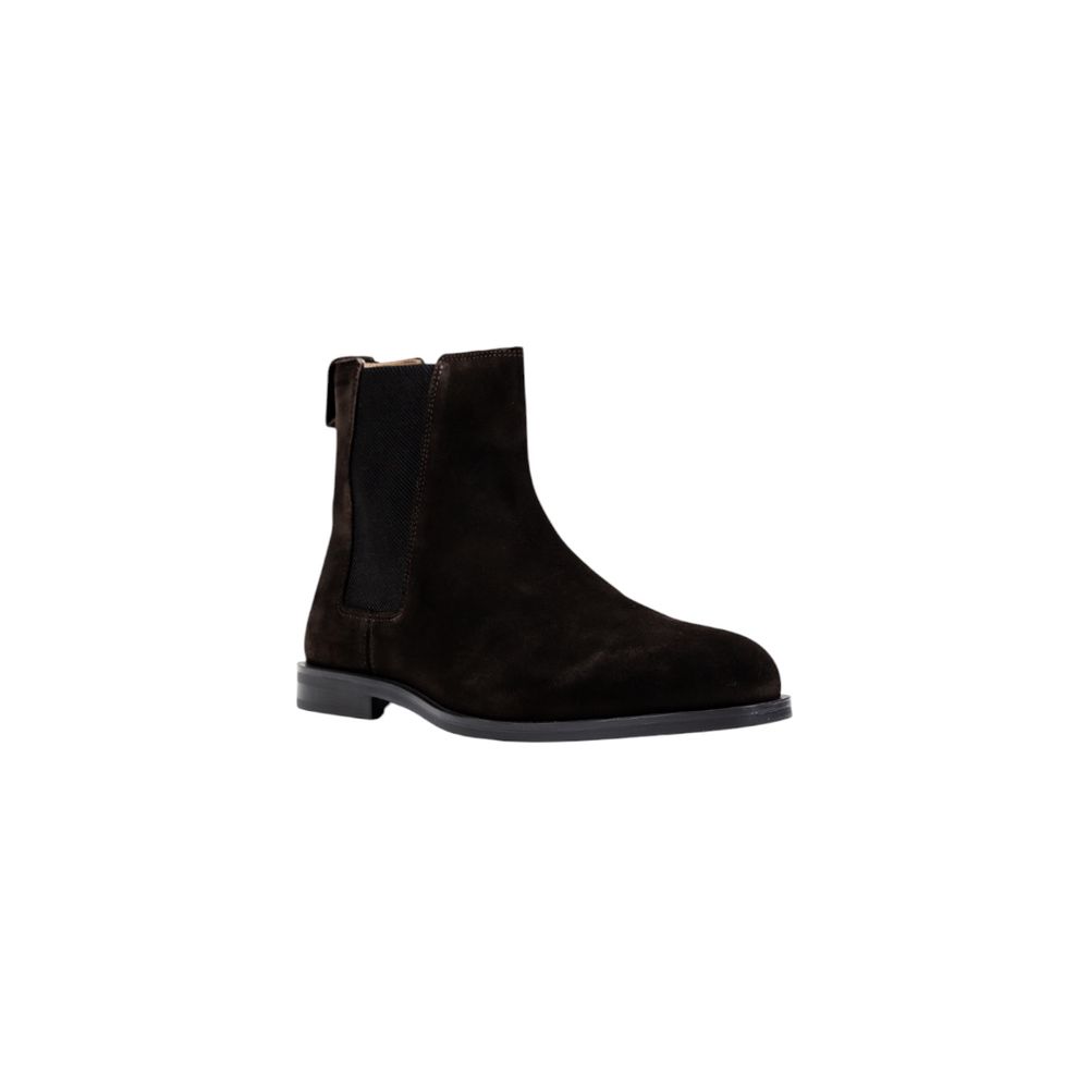 Calvin Klein Δερμάτινα Μπότες Suede Καφέ