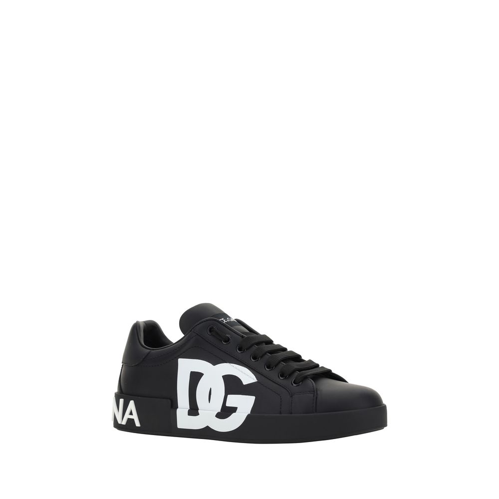 Dolce & Gabbana 100% Calf Leather Sneakers in Black