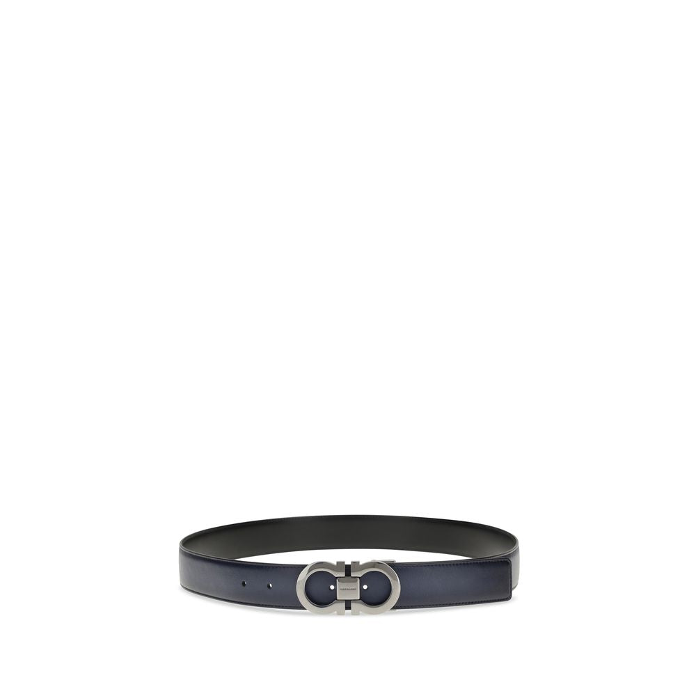 Ferragamo Ζώνη Gancini από δέρμα μοσχαριού σε Μαύρο