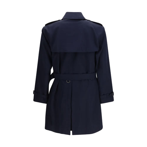 Burberry Βαμβακερό Trench Coat με Διπλό Στήριγμα σε Μπλε
