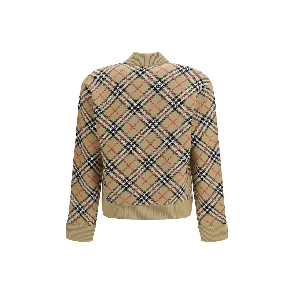 Burberry Wool Bomber Jacket in Beige