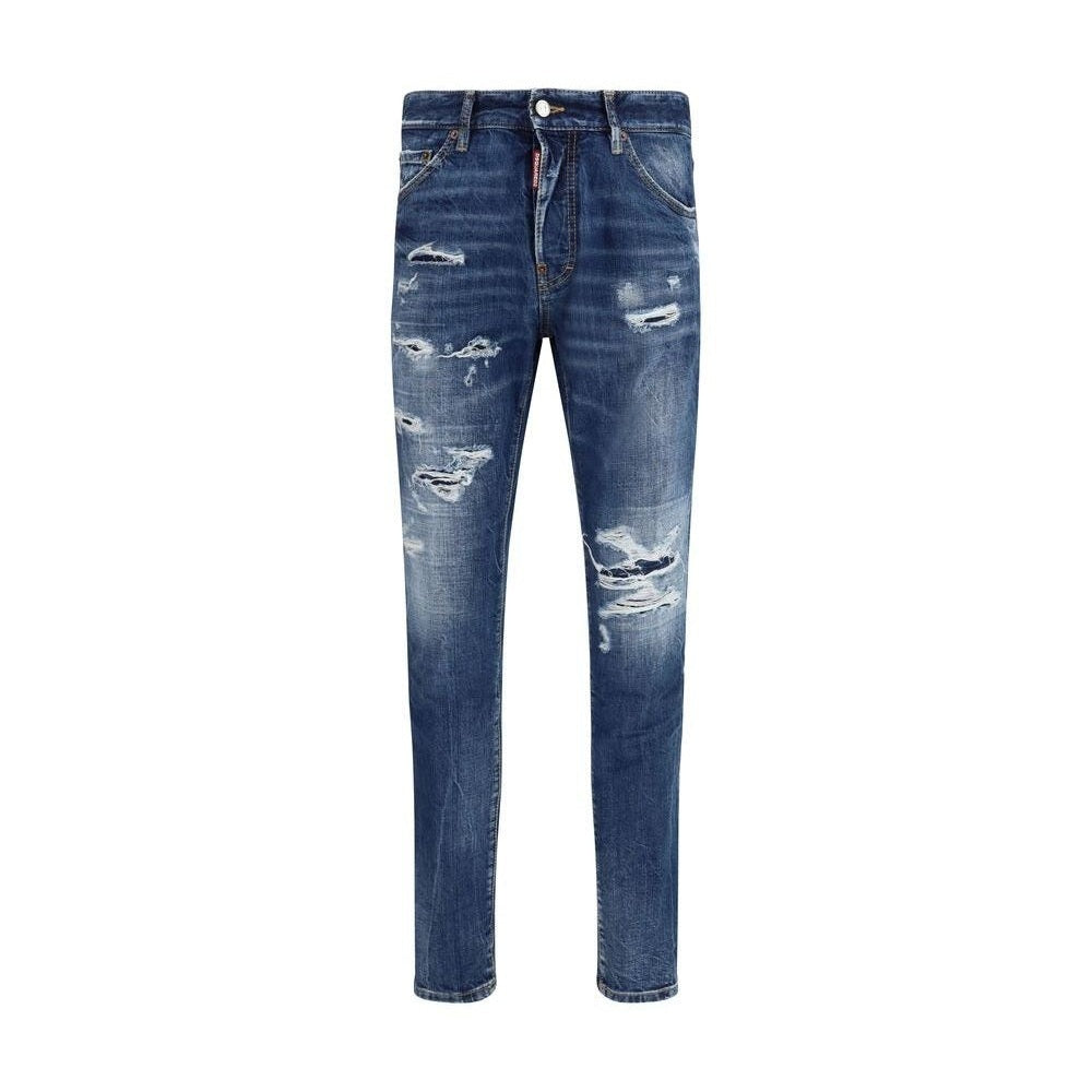 Dsquared² Blue Cotton Slim Fit Jeans mens luxury fashion - Mens Edit