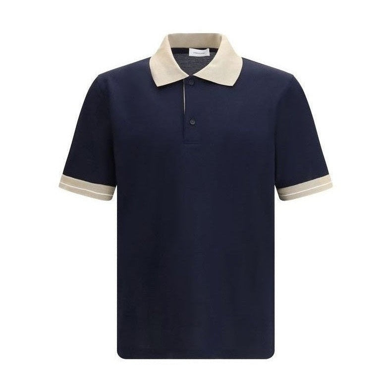 Ferragamo Blue Cotton Polo Shirt mens luxury fashion - Mens Edit
