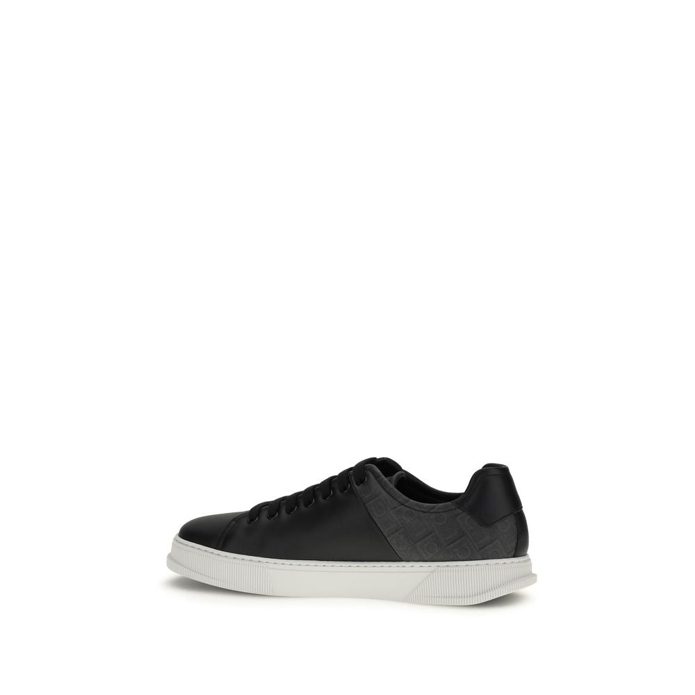 Ferragamo Δερμάτινα Low-Top Sneakers σε Μαύρο