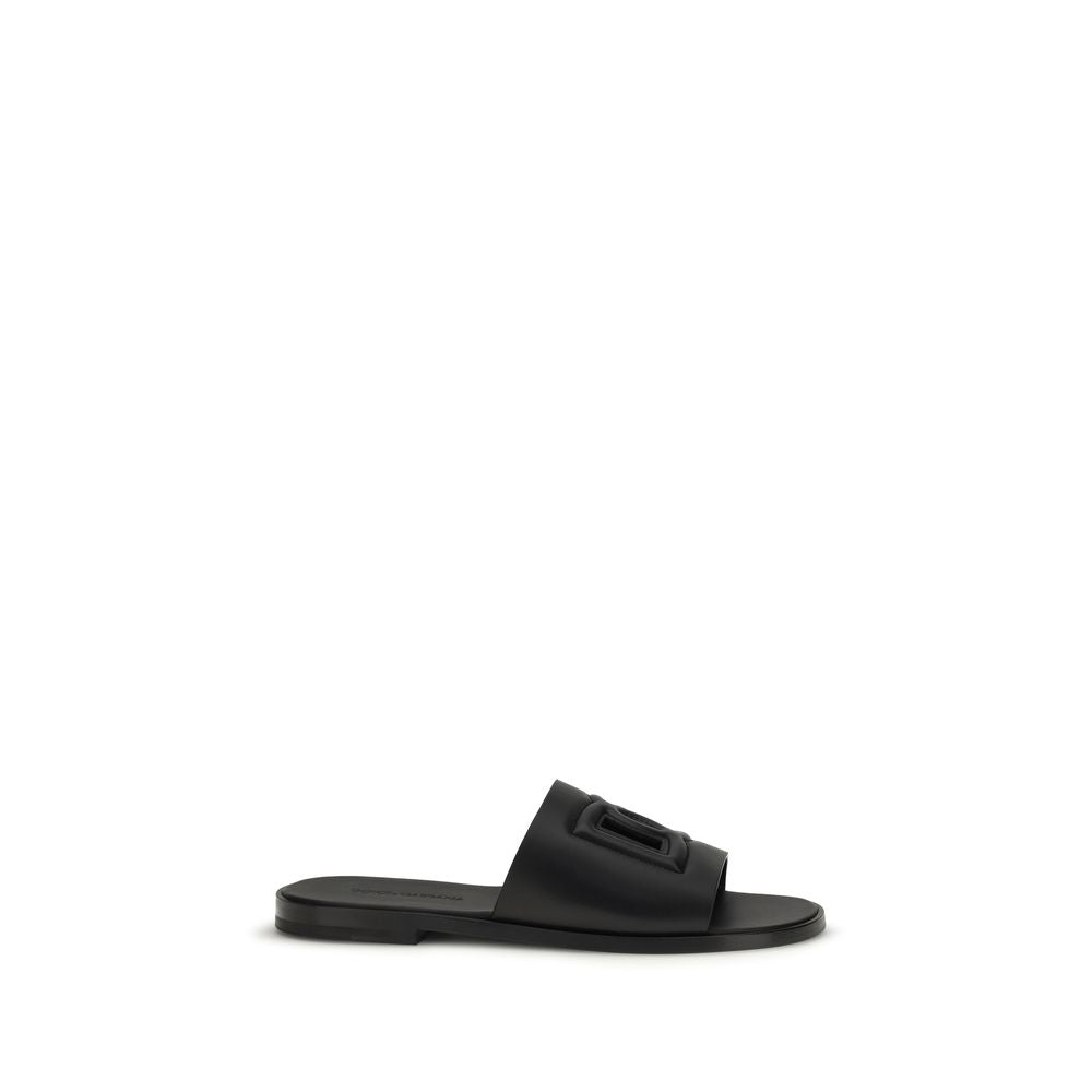 Dolce & Gabbana Σανδάλια από Δέρμα Μοσχαριού σε Μαύρο