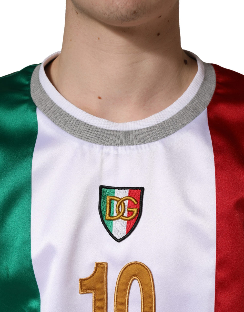 Dolce & Gabbana Multicolor Italia DG Satin Tank Top