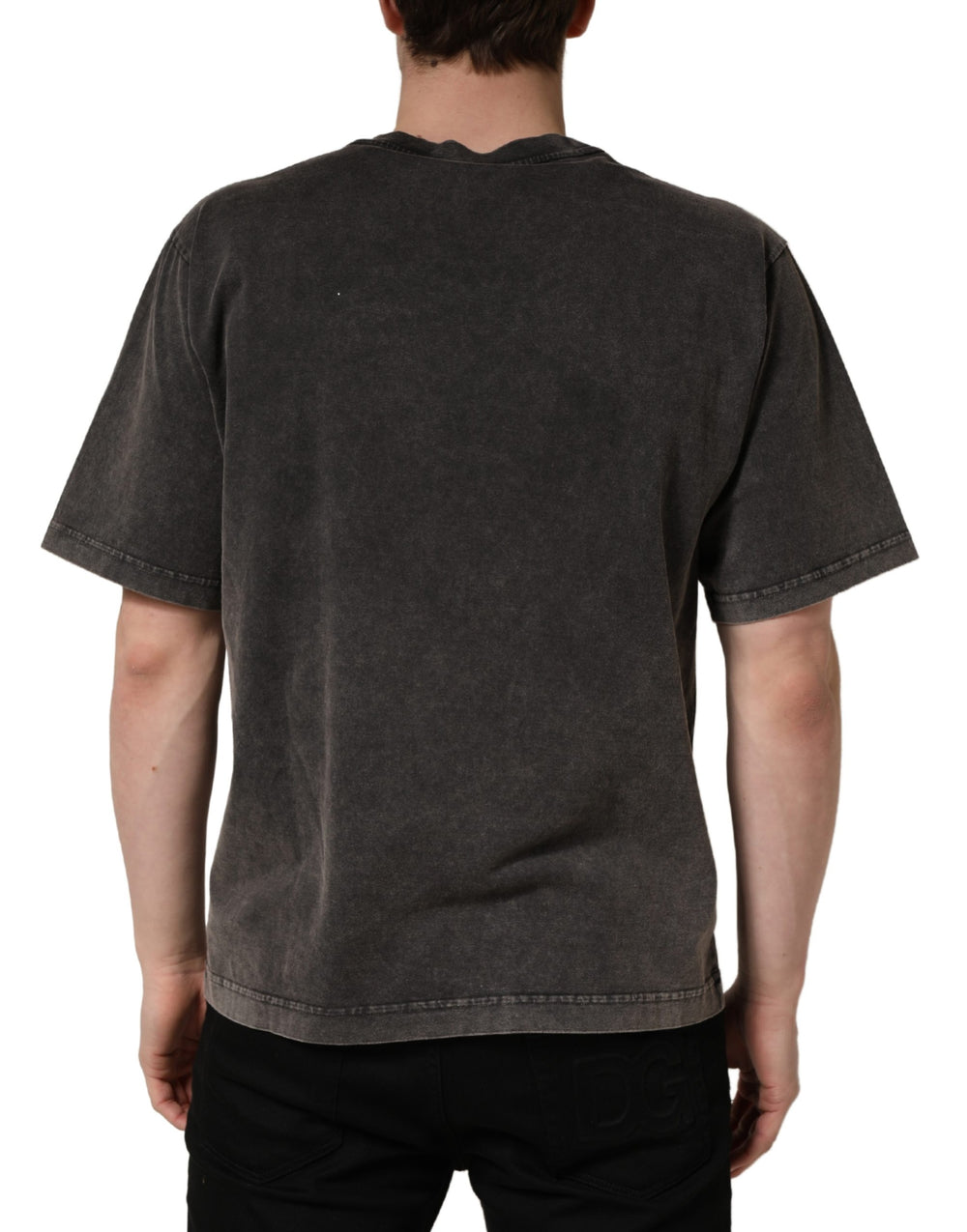 Dolce & Gabbana Cotton Crew Neck T-Shirt in Grey
