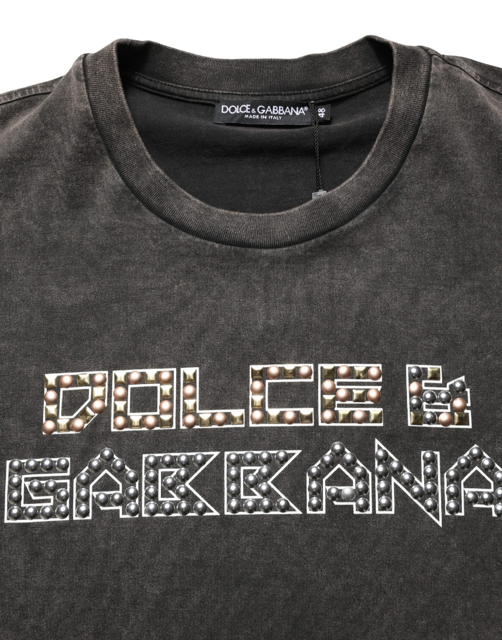 Dolce & Gabbana Cotton Crew Neck T-Shirt in Grey