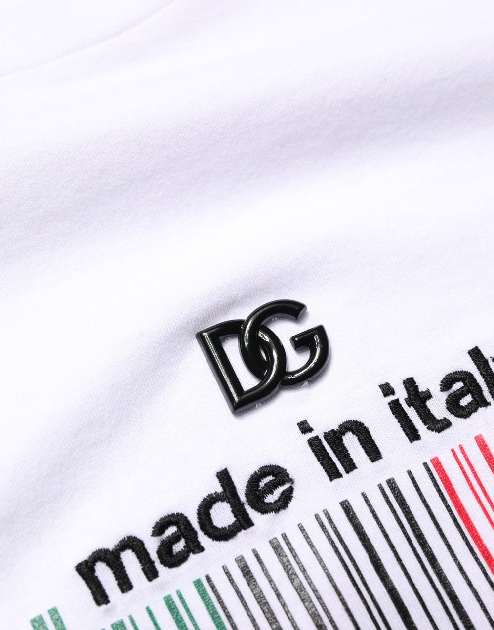 Dolce & Gabbana 100% Cotton Crew Neck T-shirt in White