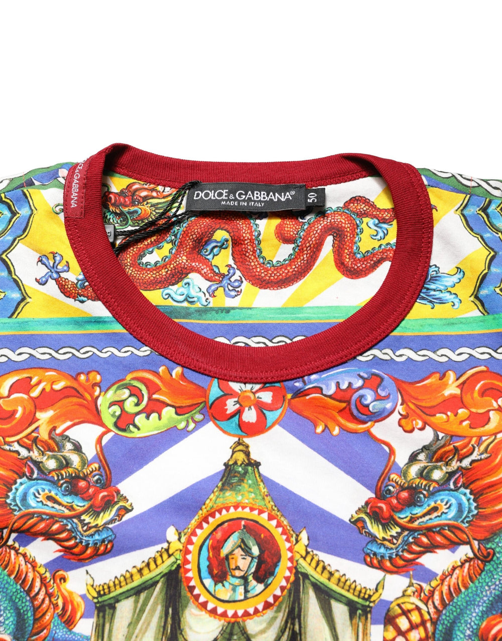 Dolce & Gabbana Cotton Long-Sleeve T-Shirt in Multicolor