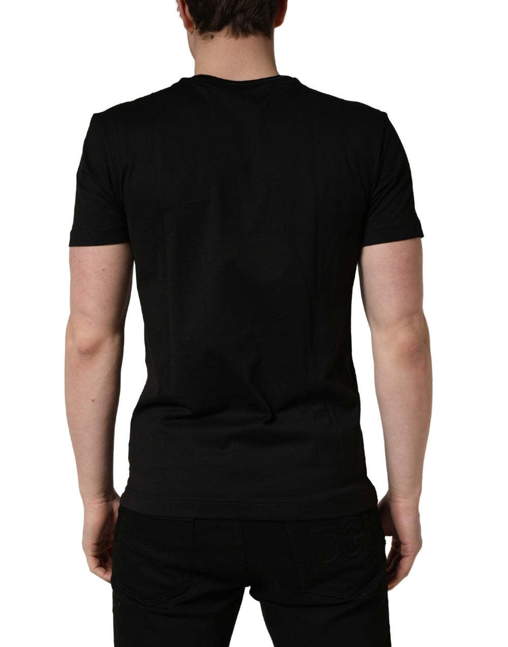Dolce & Gabbana Cotton Crew-Neck T-shirt in Black