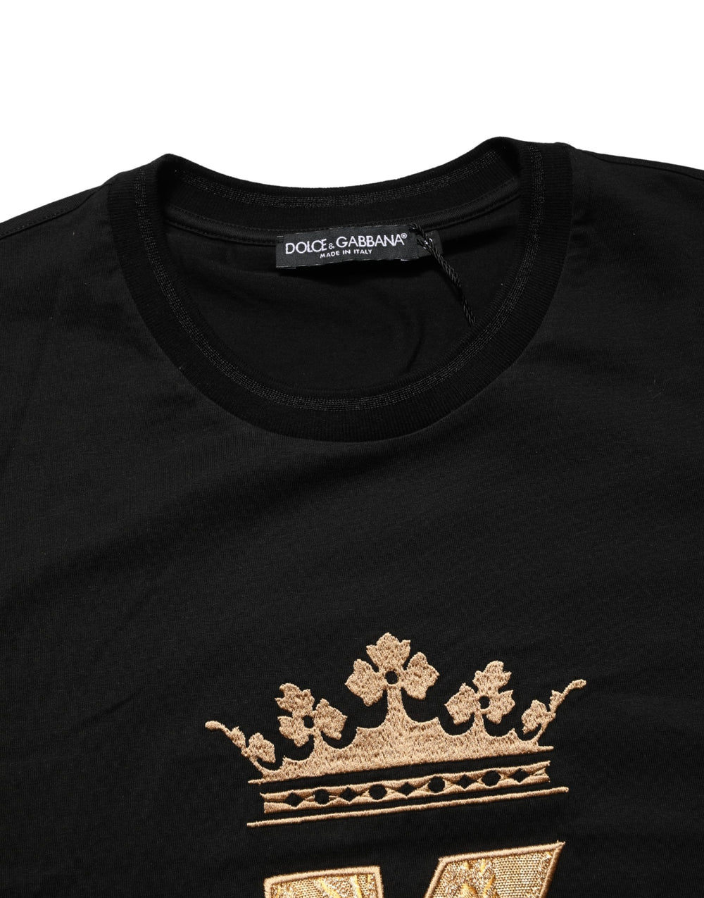 Dolce & Gabbana Cotton Crew-Neck T-shirt in Black