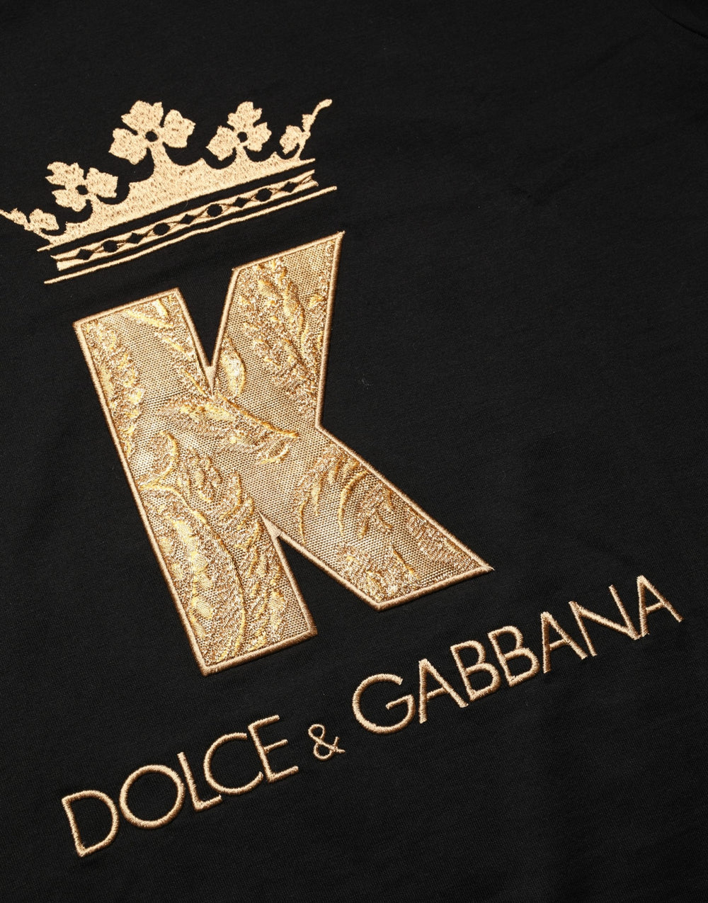 Dolce & Gabbana Cotton Crew-Neck T-shirt in Black