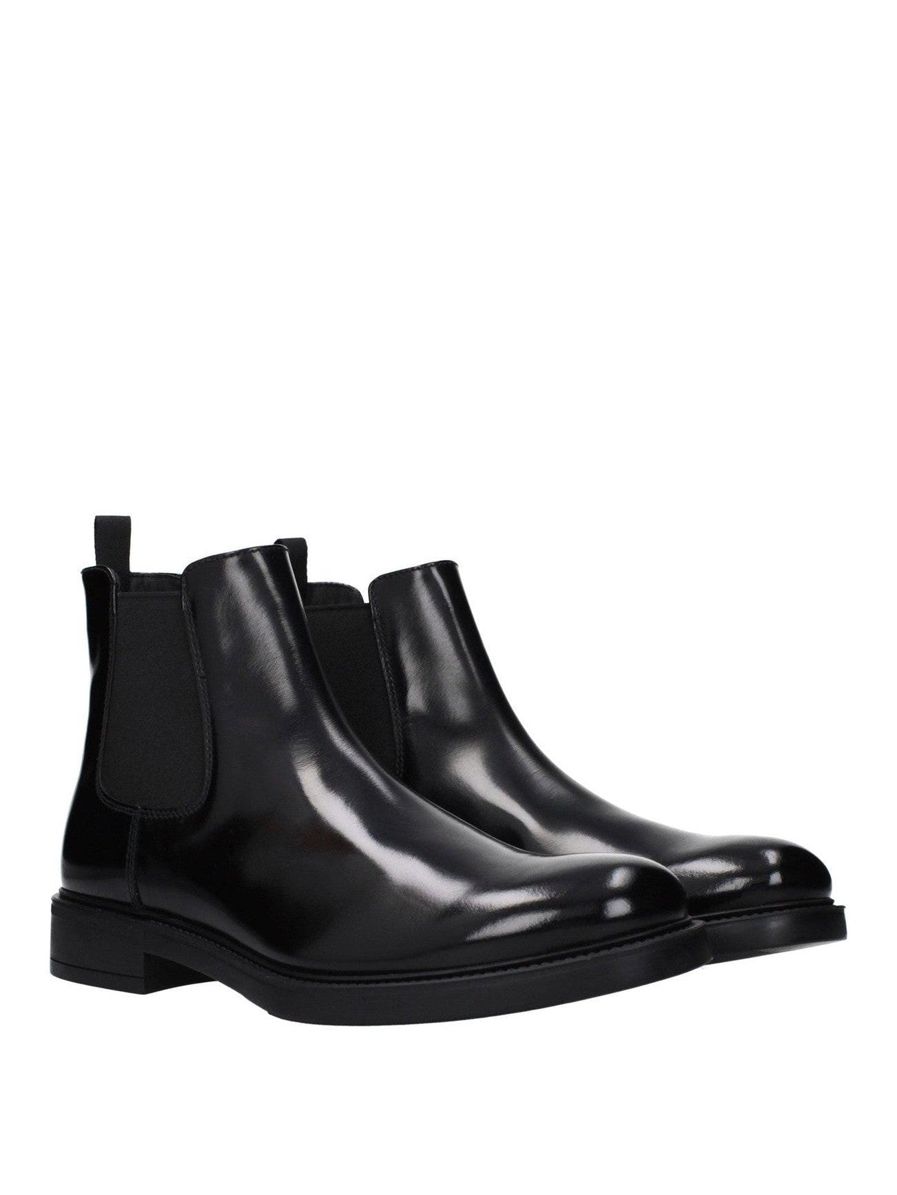 Prada Black Leather Ankle Boots 1 — MENS EDIT Designer Boots mens luxury fashion - Mens Edit