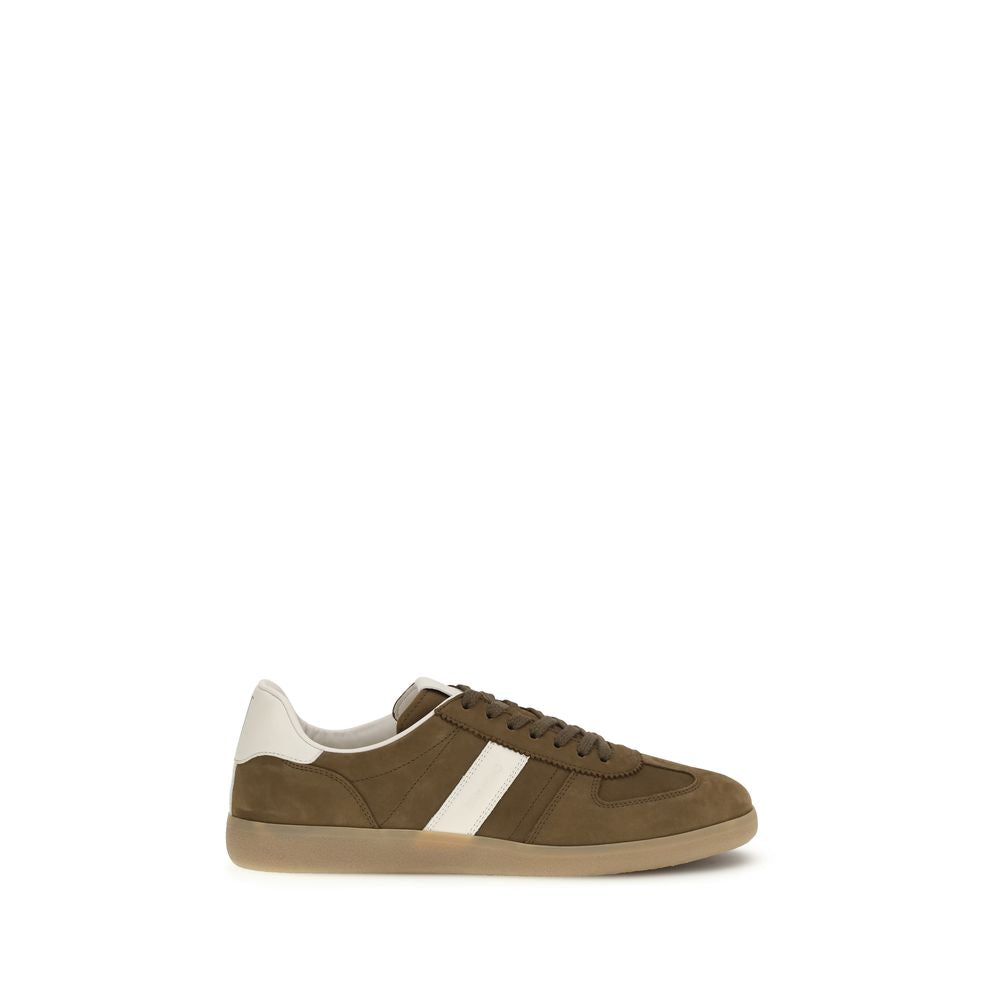 Tom Ford Brown Calf Leather Low-Top Sneakers mens luxury fashion - Mens Edit