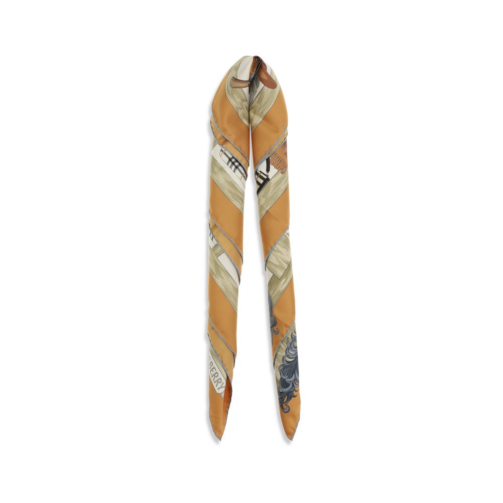 Μεταξωτό scarf Burberry με Oblique print σε Πολύχρωμο