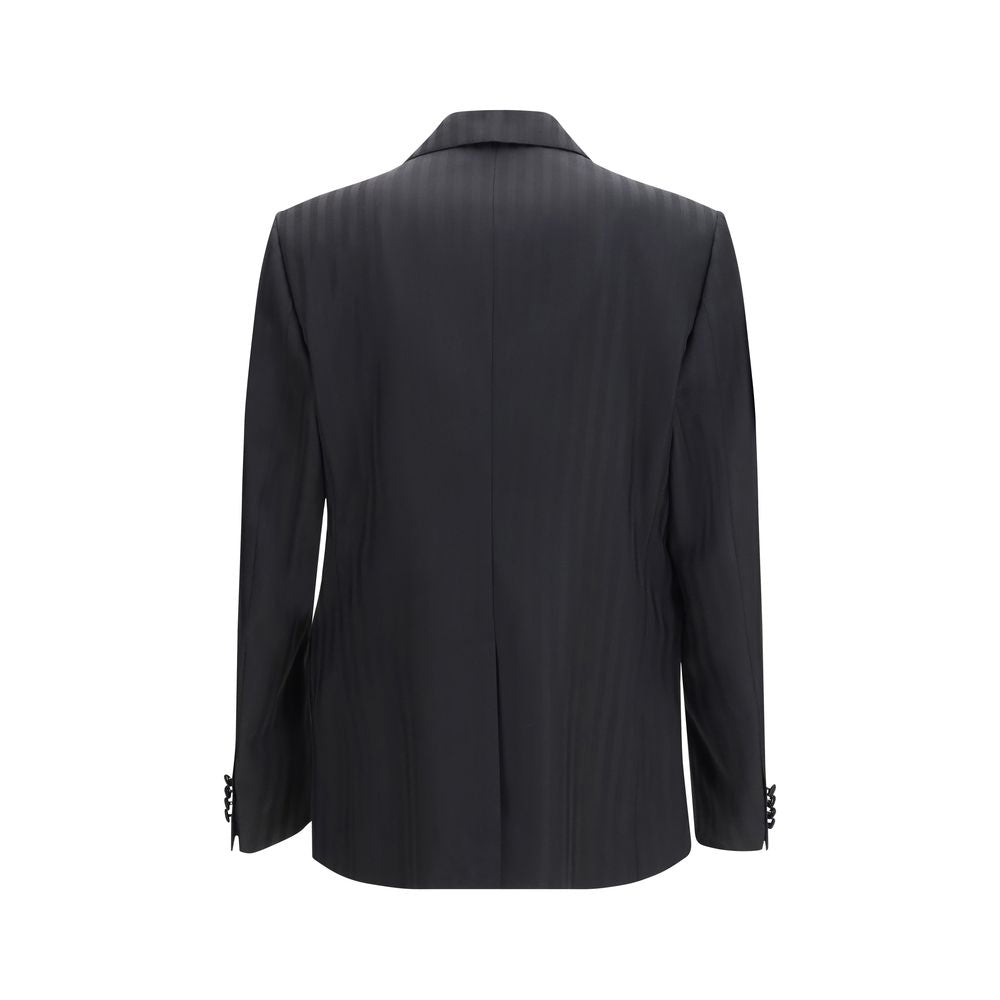 Dolce & Gabbana Striped Peak-Lapel Blazer in Black