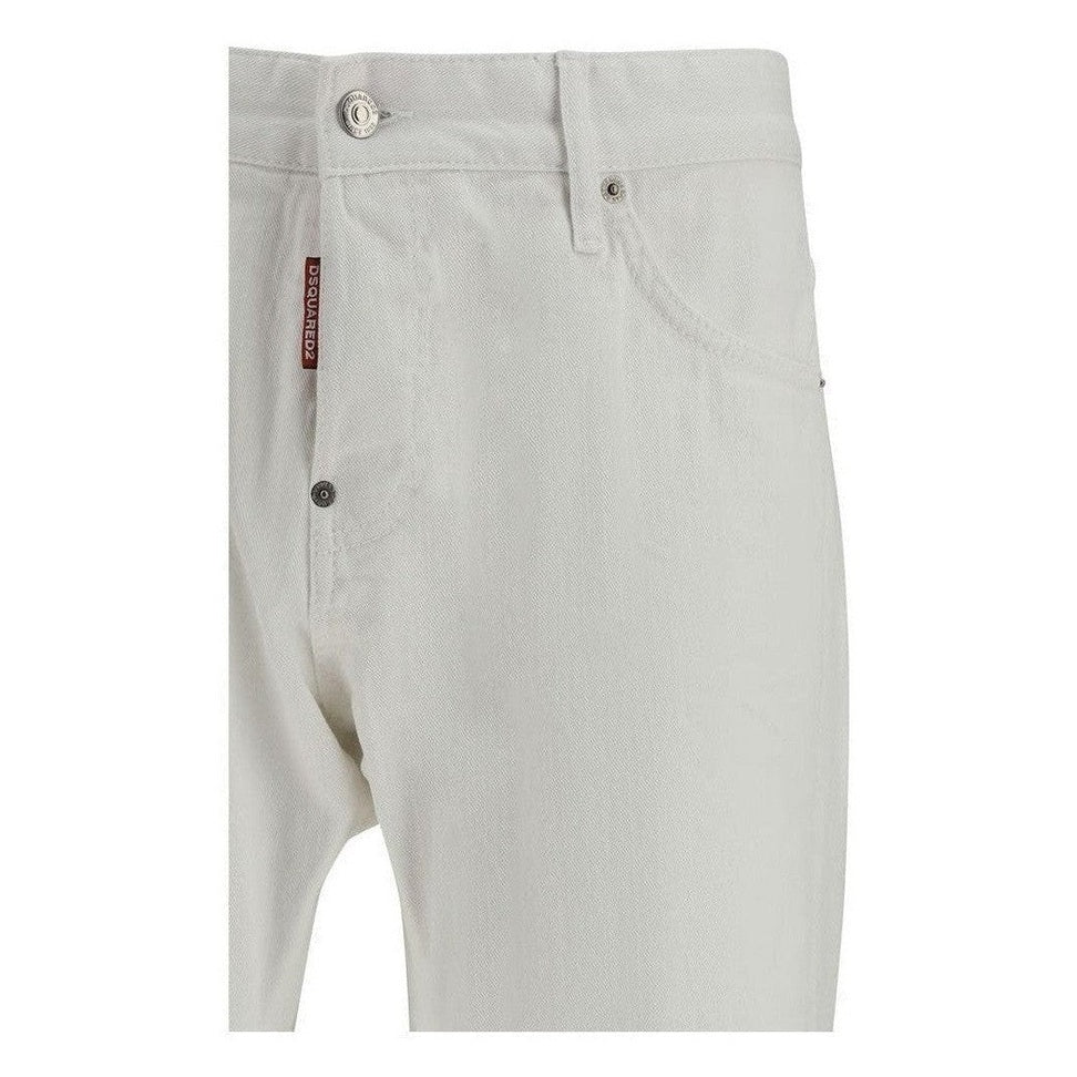 Dsquared² Βαμβακερά Slim-Fit Jeans σε Λευκό