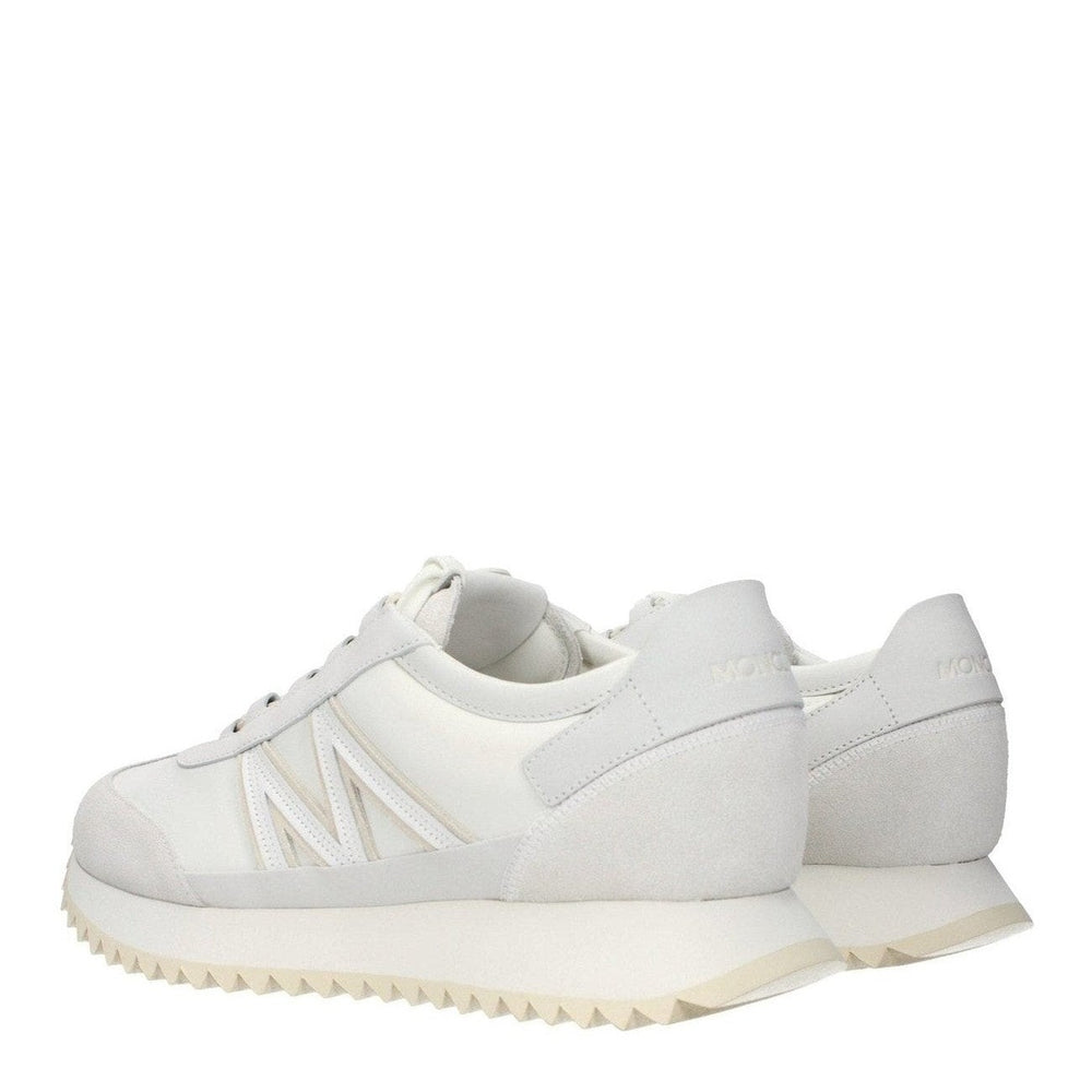 Moncler Full-Grain Leather Sneakers in White