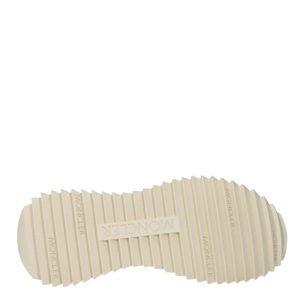 Moncler Full-Grain Leather Sneakers in White