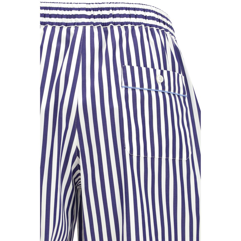 Dolce & Gabbana Striped Cotton Bermuda Shorts in Multicolour