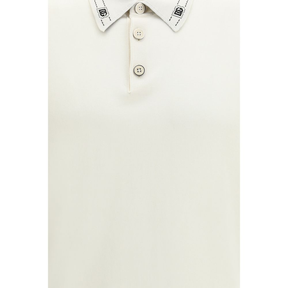 Dolce & Gabbana 100% Silk Polo Shirt in Beige