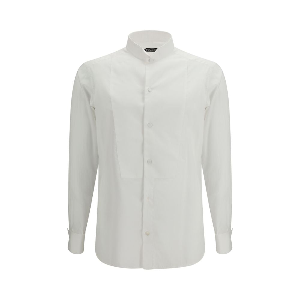 Tom Ford White Cotton Dress Shirt Slim-Fit mens luxury fashion - Mens Edit