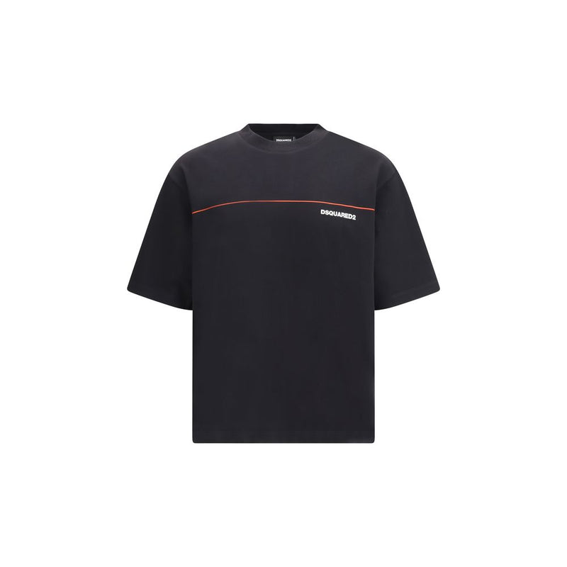 Dsquared² Cotton Ribbed Jersey T-Shirt in Black mens luxury fashion - Mens Edit