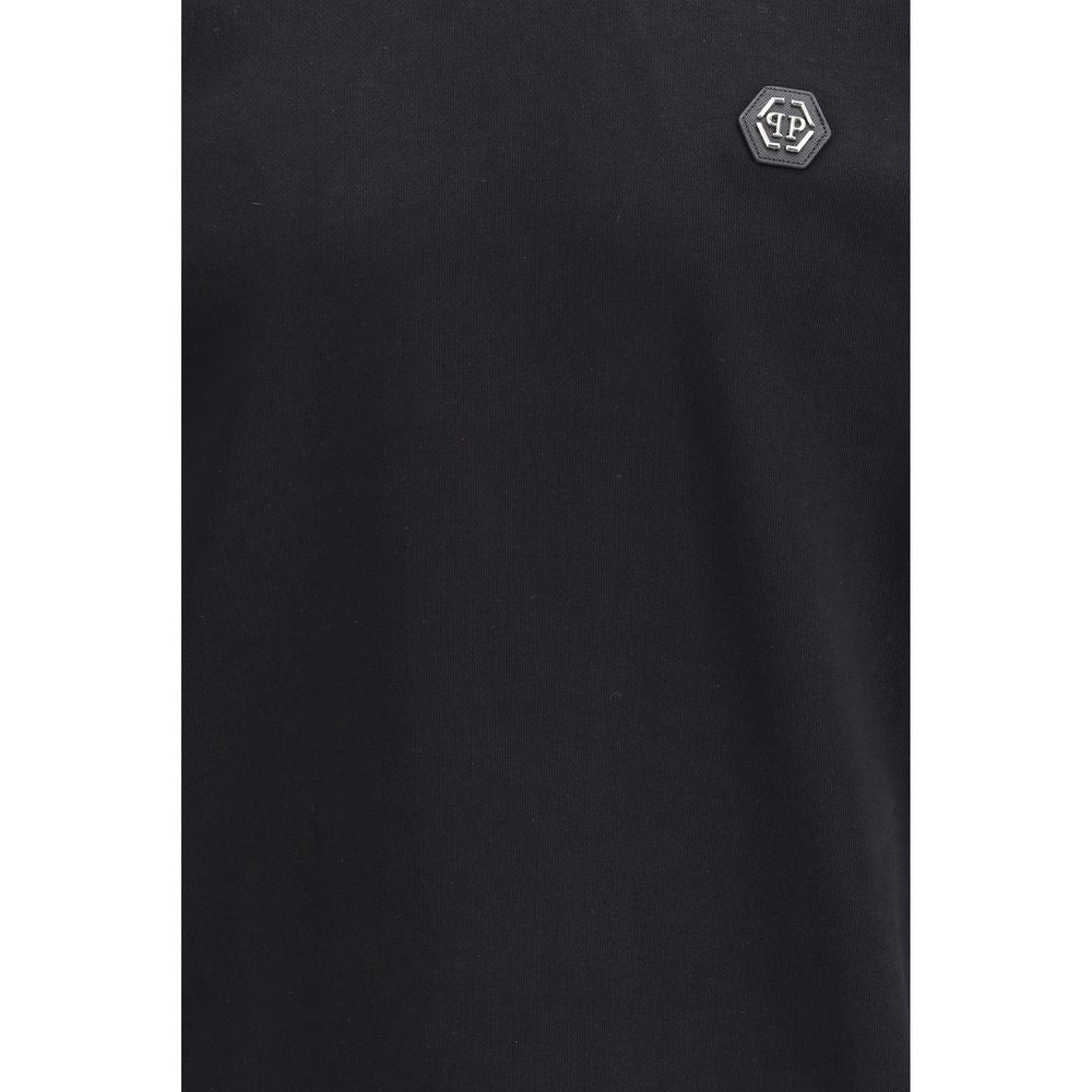 Philipp Plein Black Cotton Hoodie Sweatshirt